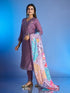 Lavender Roman Silk Pant Suit 189961 Back View